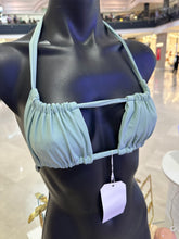 Load image into Gallery viewer, Sage Tulum Cut Out Peek A Boo Bikini Top