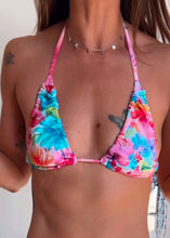 Load image into Gallery viewer, Lotus Bloom Soleil Ruched Triangle String Bikini Top