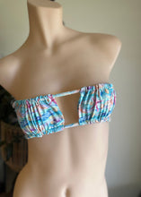 Load image into Gallery viewer, Colorful bikini top on a mannequin against a neutral background