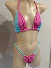Load image into Gallery viewer, Pink Turquoise Bikini Set 6-10