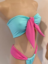 Load image into Gallery viewer, Pink Turquoise Bikini Set 6-10