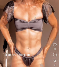 Load image into Gallery viewer, Black off shoulder bikini set S-M (6-10)