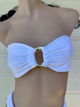 Load image into Gallery viewer, White Gold Tropez Straples Gold Buckle Top