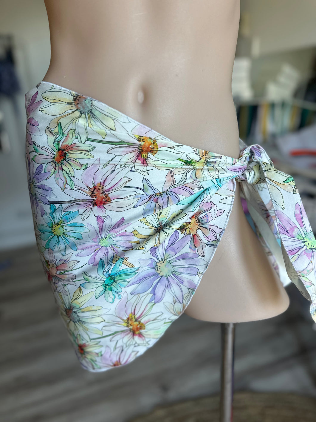 Watercolour Sateen Sarong fits size 6-14
