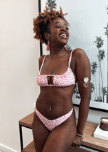 Load image into Gallery viewer, Watermelon Tulum Cut Out Peek A Boo Bikini Top

