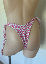 Load image into Gallery viewer, Mannequin wearing a pink and white watermelon patterned bikini bottom.
