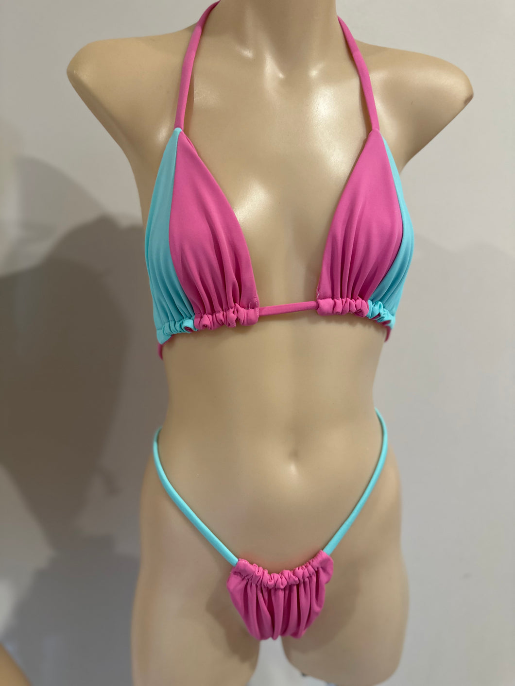 Pink Turquoise Bikini Set 6-10