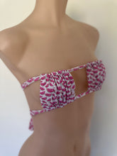 Load image into Gallery viewer, Watermelon Tulum Cut Out Peek A Boo Bikini Top
