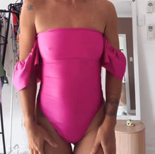 Load image into Gallery viewer, Off shoulder one piece (s-m)
