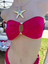 Load image into Gallery viewer, Berry Girl Tropez Straples Gold Buckle Top
