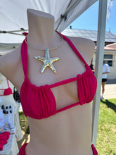 Load image into Gallery viewer, Berry Tulum Cut Out Peek A Boo Bikini Top
