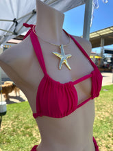 Load image into Gallery viewer, Berry Tulum Cut Out Peek A Boo Bikini Top
