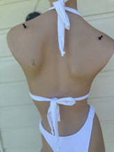 Load image into Gallery viewer, White Gold Tulum Cut Out Peek A Boo Bikini Top
