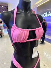 Load image into Gallery viewer, Cotton Candy Tulum Cut Out Peek A Boo Bikini Top
